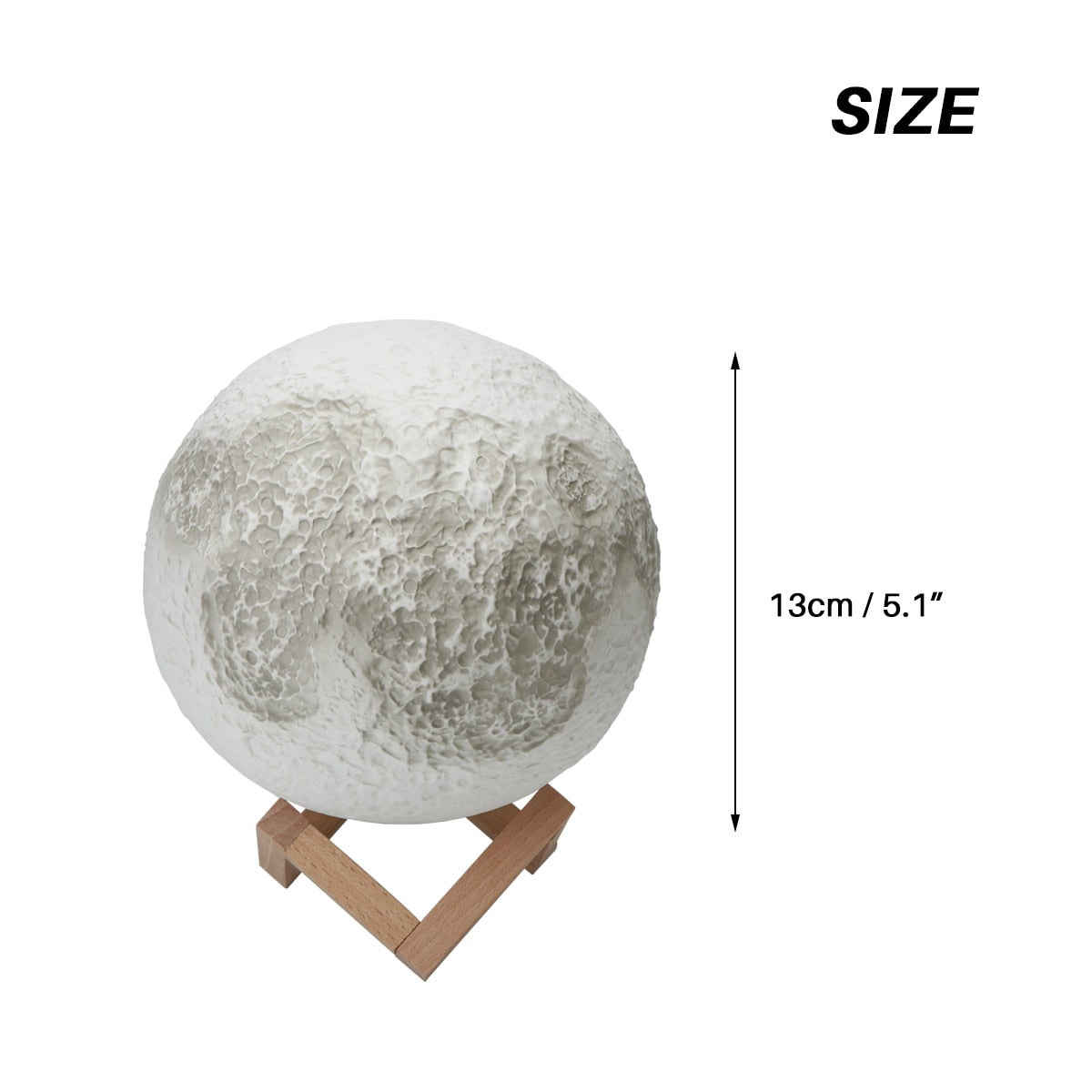 3D Magical Moon LED Night Light Desk Lamp USB Rechargeable 7 Light Colors For Home Decoration
