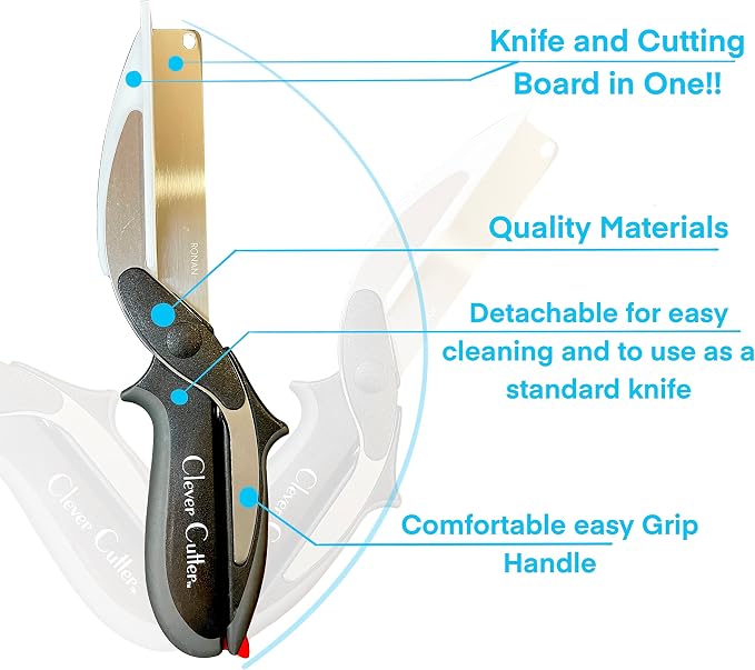 2-in-1 Clever Cutter - Kitchen Knife & Cutting Board